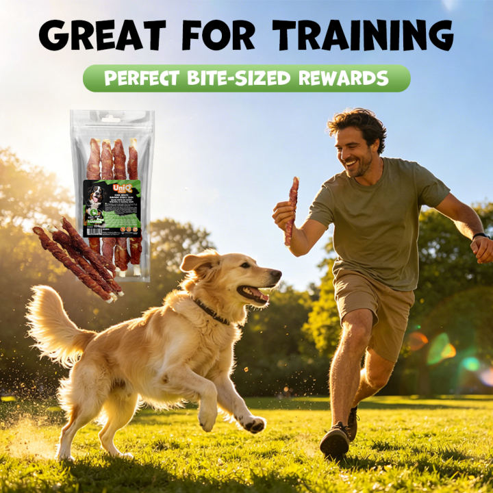 Pałeczki dla psa kaczka ze skórą wołową 320g Uniq Pets