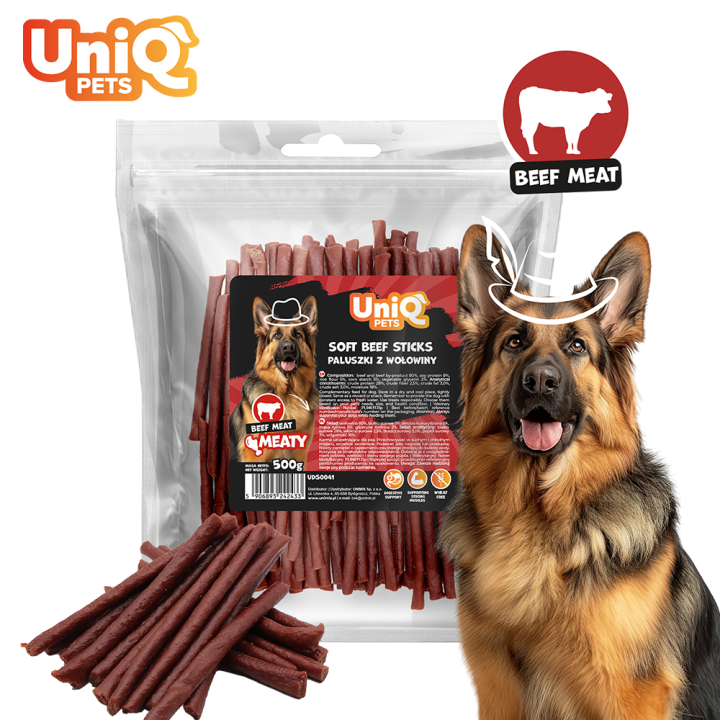 Paleczki wolowe dla psa 500g Uniq Pets