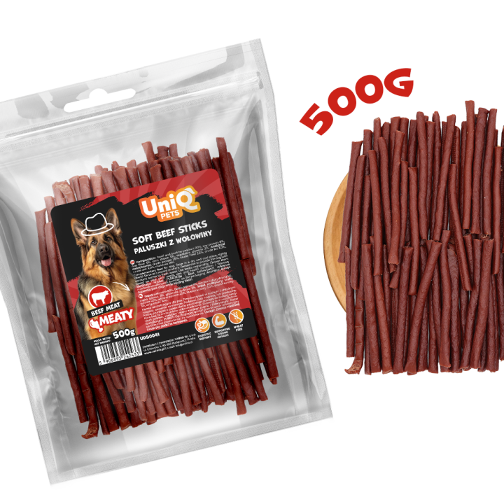 Paleczki wolowe dla psa 500g Uniq Pets