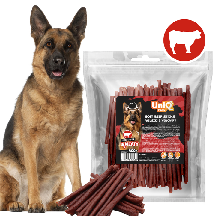 Paleczki wolowe dla psa 500g Uniq Pets
