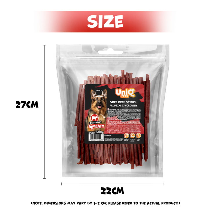 Paleczki wolowe dla psa 500g Uniq Pets