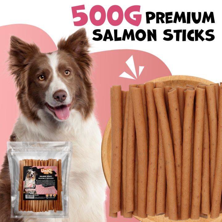 Przysmaki dla psa losos paluszki dla psa 500g Uniq Pets