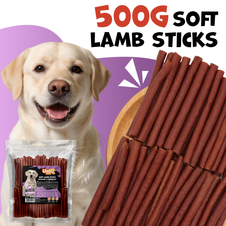 Miekkie paluszki dla psa z jagnięciny 500g Uniq Pets