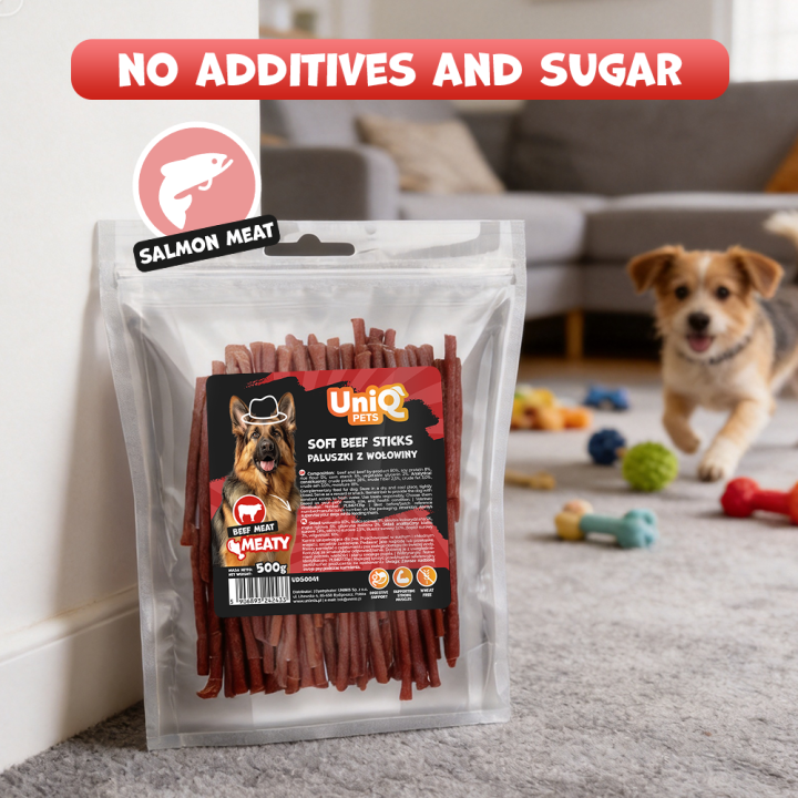 Paleczki wolowe dla psa 500g Uniq Pets