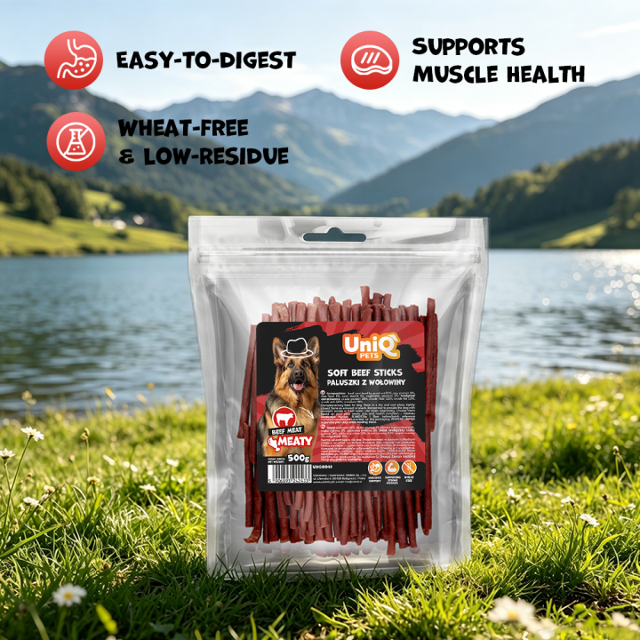 Paleczki wolowe dla psa 500g Uniq Pets