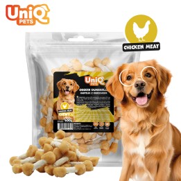 Przysmaki dla psa kostki z kurczakiem 500g Uniq Pets