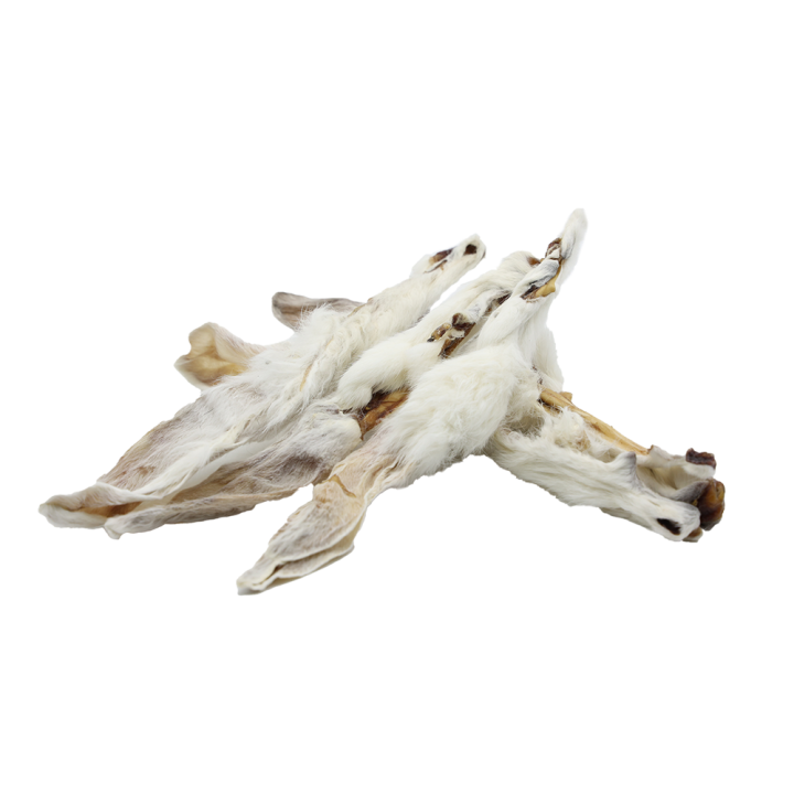 Uszy królicze z futrem naturalne przysmaki dla psa Uniq Pets