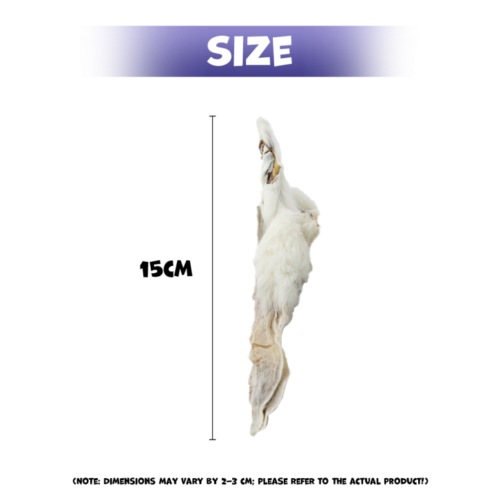Uszy królicze z futrem naturalne przysmaki dla psa Uniq Pets