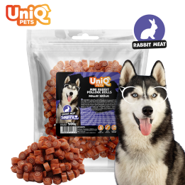 Smaczki dla psa z królika rollsy 500g Uniq Pets