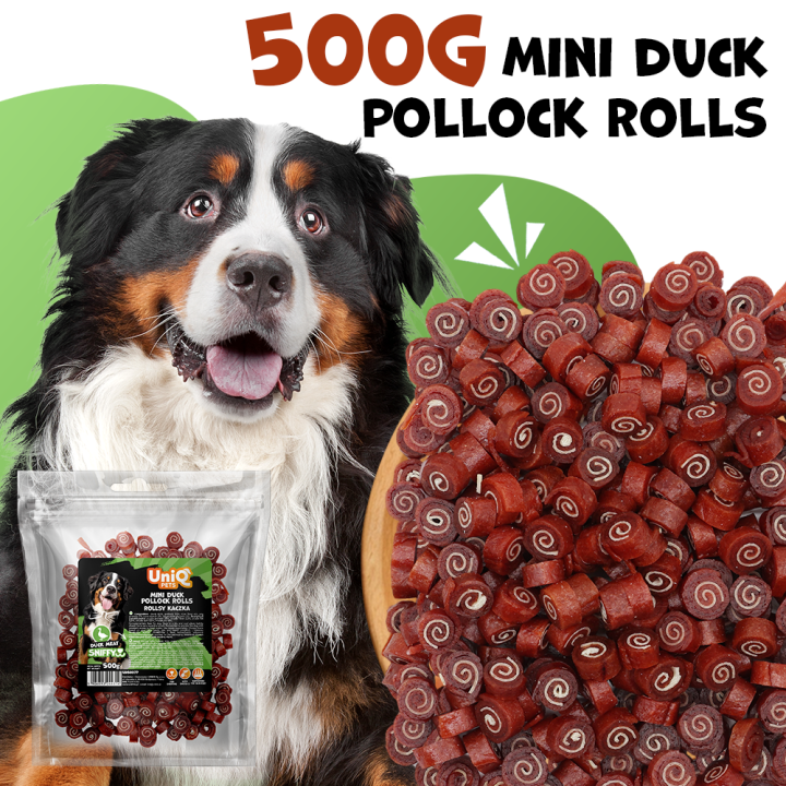 Smaczki treningowe dla psa z kaczki rollsy 500g