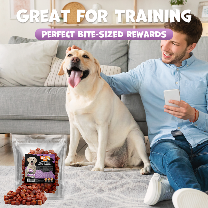 Smaczki dla psa naturalne z jagnięciny rollsy 500g Uniq Pets