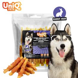 Przysmak przekąska dla psa rurki z królika i batatów 500g UNIQ PETS