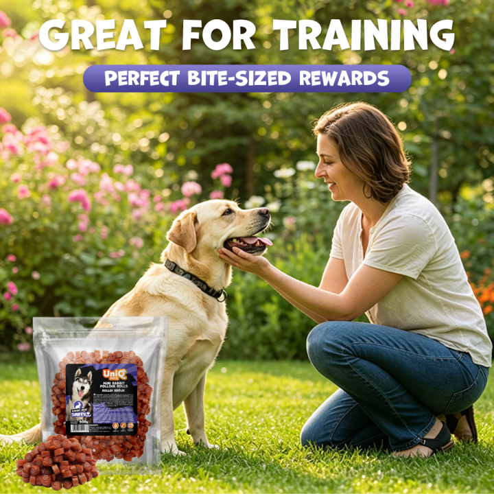 Smaczki dla psa z królika rollsy 500g Uniq Pets