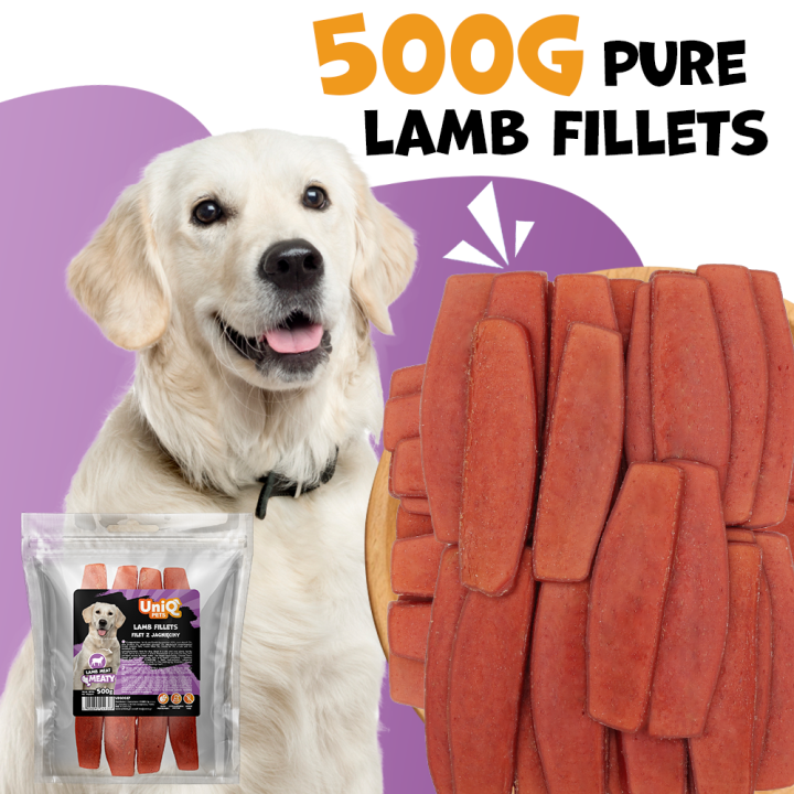 UNIQ PETS przysmak dla psa z jagnięciny miękki filet 500g