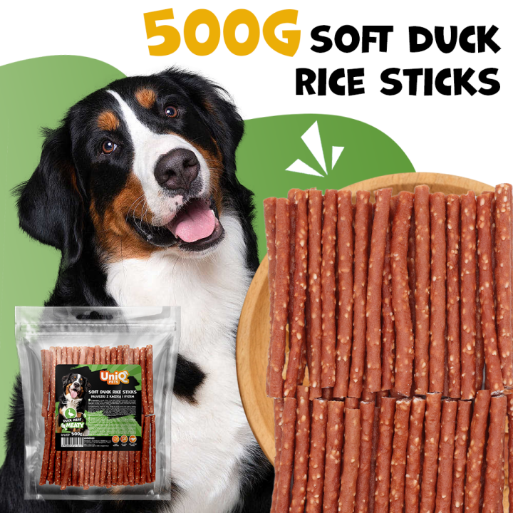 UNIQ PETS przysmaki dla psa paluszki z kaczką i ryżem 500g