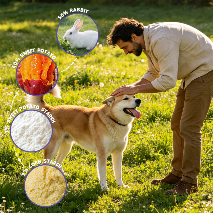Przysmak przekąska dla psa rurki z królika i batatów 500g UNIQ PETS