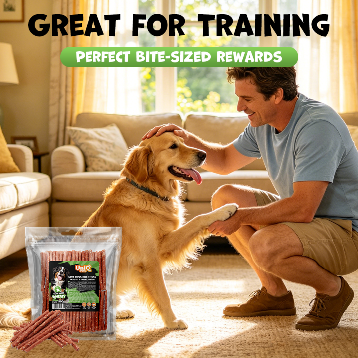 UNIQ PETS przysmaki dla psa paluszki z kaczką i ryżem 500g