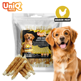 Przysmak przekąska dla psa kurczak ze skórą wołową 500g UNIQ PETS