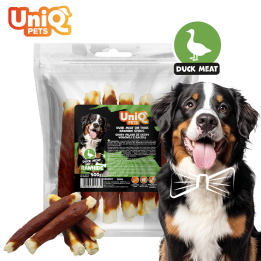UNIQ PETS przysmaki dla psa paluch z kaczki i skóry wołowej 500g