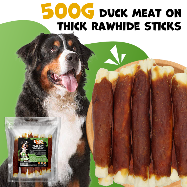 UNIQ PETS przysmaki dla psa paluch z kaczki i skóry wołowej 500g