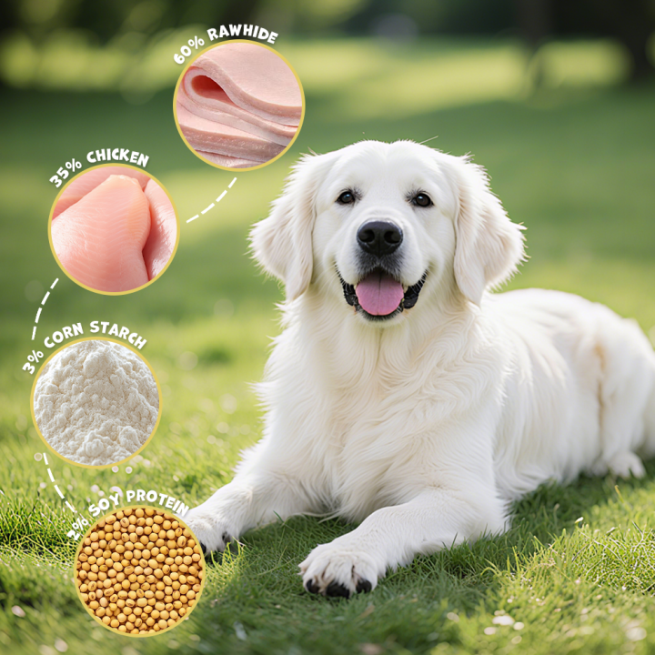 Przysmak przekąska dla psa kurczak ze skórą wołową 500g UNIQ PETS