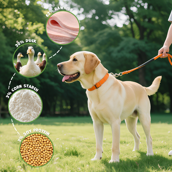 UNIQ PETS przysmaki dla psa paluch z kaczki i skóry wołowej 500g
