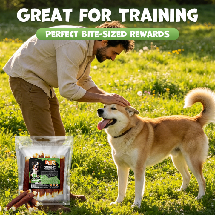 UNIQ PETS przysmaki dla psa paluch z kaczki i skóry wołowej 500g