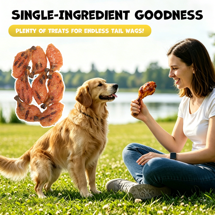 UNIQ PETS PRZYSMAKI DLA PSA MEATY 500g udka z kurczaka BBQ z białym sezamem