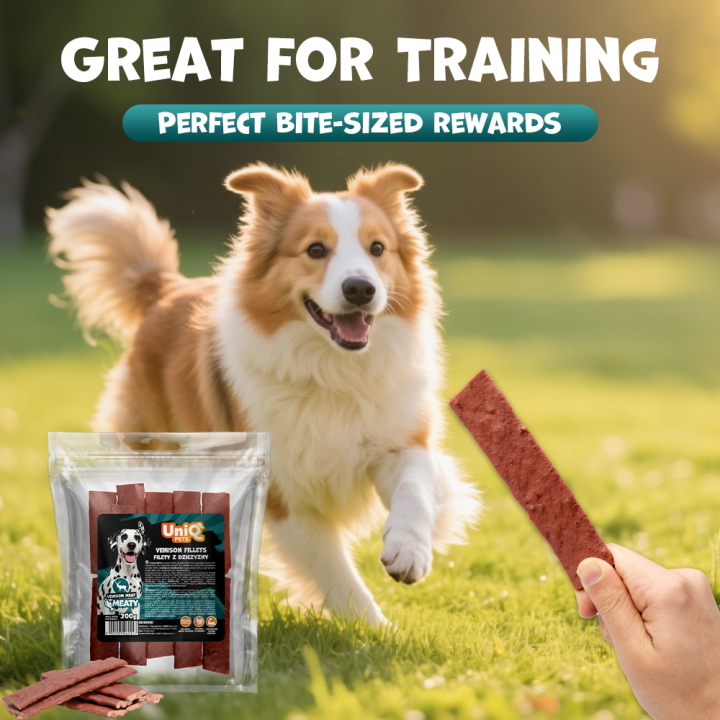 UNIQ PETS Filety suszone dla psa z dziczyzny 300g