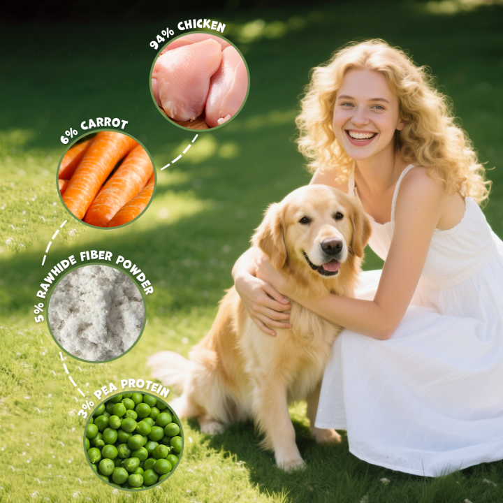 UNIQ PETS PRZYSMAKI DLA PSA CHEWY 500g paluszki z kurczakiem, marchewką i pietruszką