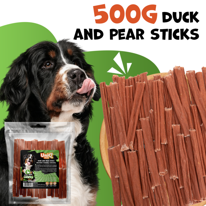 UNIQ PETS PRZYSMAKI DLA PSA CHEWY 500g paluszki z kaczką i gruszką