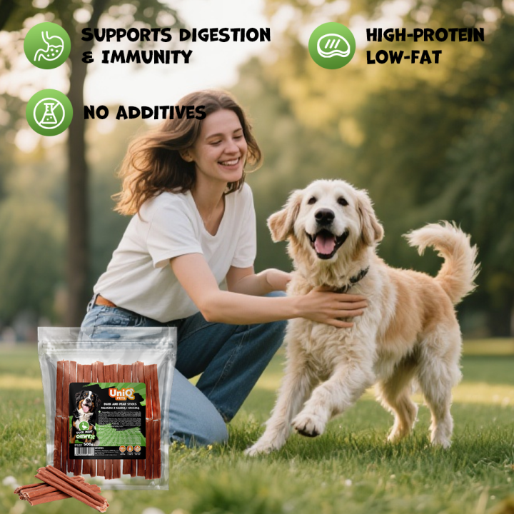 UNIQ PETS PRZYSMAKI DLA PSA CHEWY 500g paluszki z kaczką i gruszką