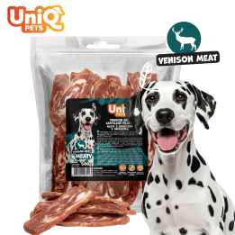 UNIQ PETS PRZYSMAKI DLA PSA MEATY 500g filety z dziczyzny z chrząstką