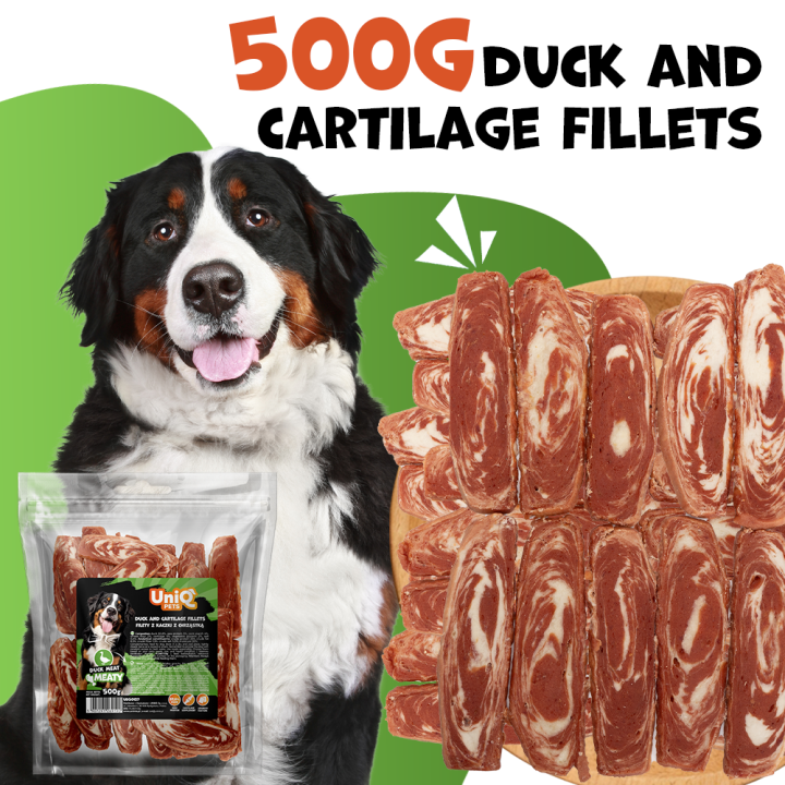 UNIQ PETS PRZYSMAKI DLA PSA MEATY 500g filety z kaczki z chrząstką