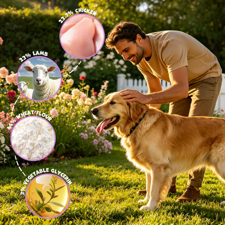 UNIQ PETS PRZYSMAKI DLA PSA CHEWY 500g bajgle z kurczakiem, jagnięciną i białym sezamem 4cm