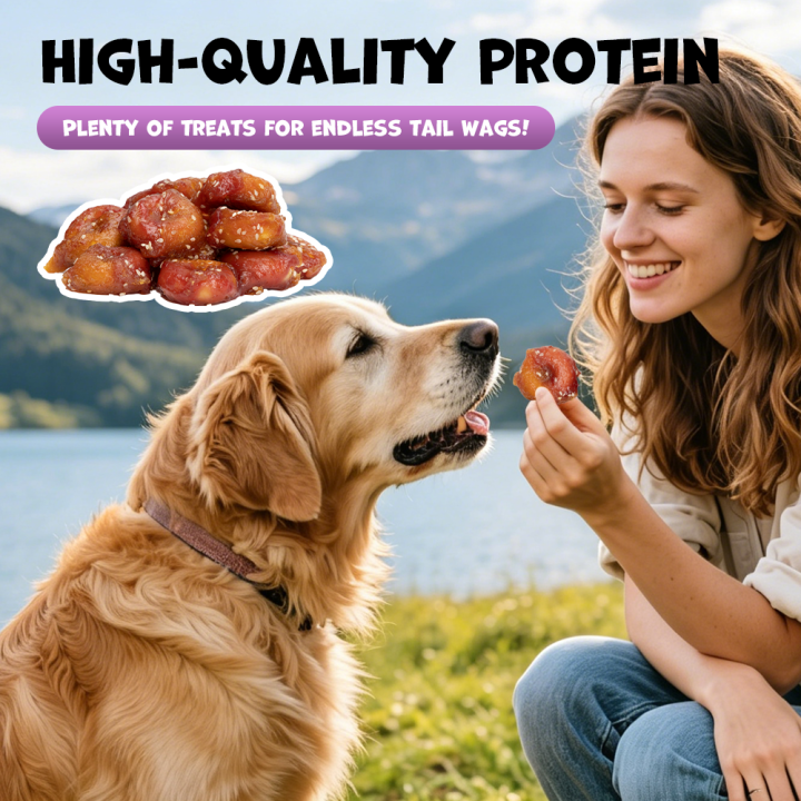 UNIQ PETS PRZYSMAKI DLA PSA CHEWY 500g bajgle z kurczakiem, jagnięciną i białym sezamem 4cm