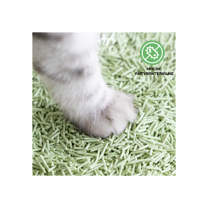 Żwirek tofu dla kotów zielona herbata eko zbrylający biodegradowalny Pawfect Bites