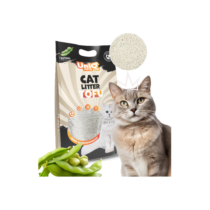 UNIQ PETS Żwirek tofu dla kota naturalny biodegradowalny