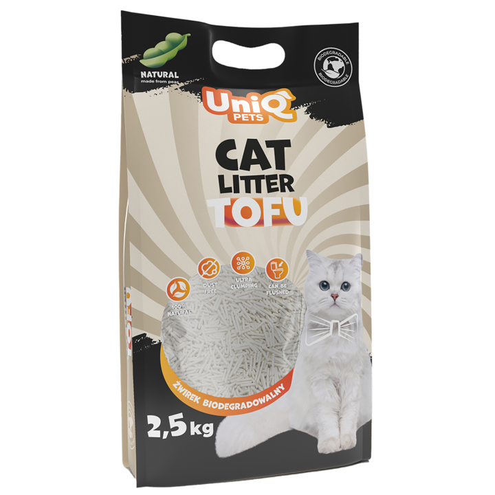 UNIQ PETS Żwirek tofu dla kota naturalny biodegradowalny