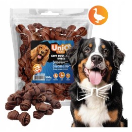 Przysmaki dla psa miękkie kostki z kaczki 500g Uniq Pets