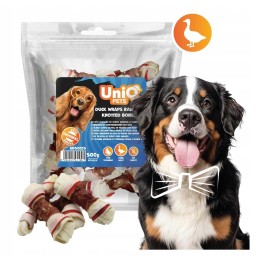 Kostki wapienne z kaczka i skóry wołowej 500g Uniq Pets