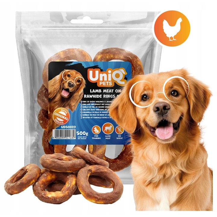 Donut przysmak dla psa wołowina z jagnieciną 500g Uniq Pets