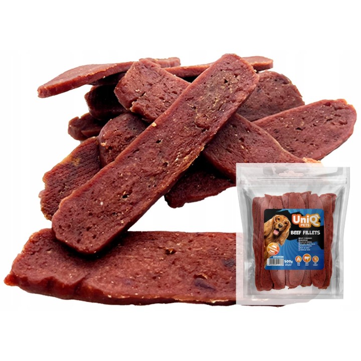 UNIQ PETS przysmaki dla psa filet z wołowiny 500g