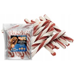 Miekkie paski z kaczki sandwich przysmak psa 500g Uniq Pets