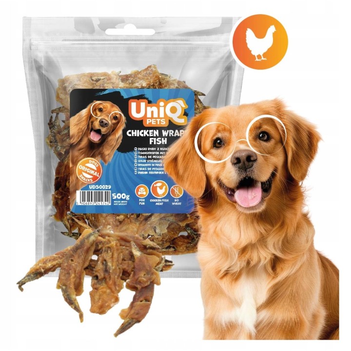 Przysmaki dla psa z kurczaka i ryby 500g Uniq Pets
