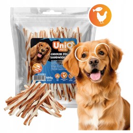 UNIQ PETS przysmaki dla psa kanapka z kurczakiem i dorszem 500g
