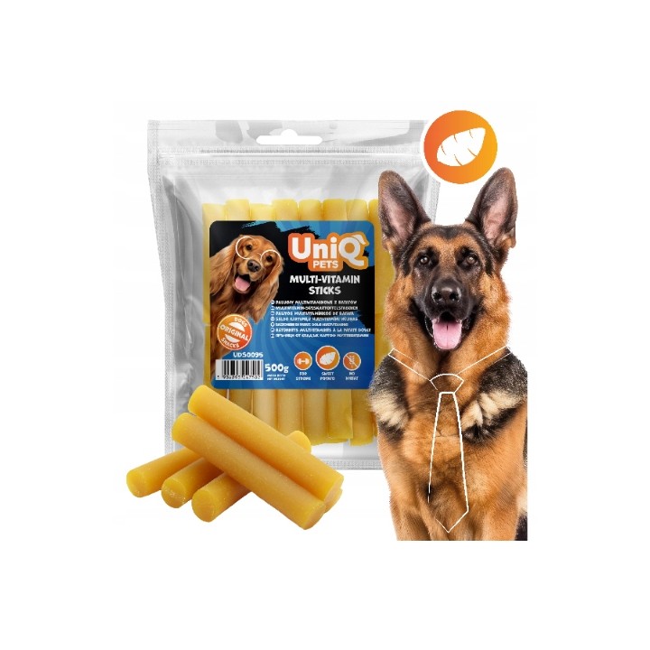 Przysmaki dla psa bataty multiwitaminowe miękkie pałeczki dla psa 500g UNIQ PETS