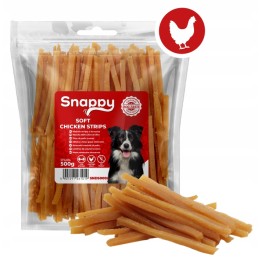 Miekkie paski z kurczaka dla psa - przysmak filet kurczaka 500g SNAPPY