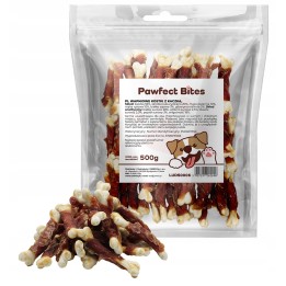 PAWFECT BITES kostki owinięte kaczka kostka wapienna 500g