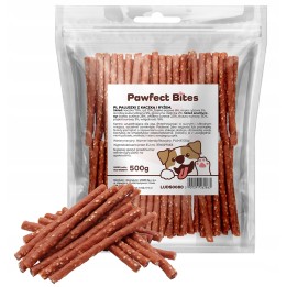 PAWFECT BITES przysmak dla psa kabanosy z kaczka i ryżem 500g